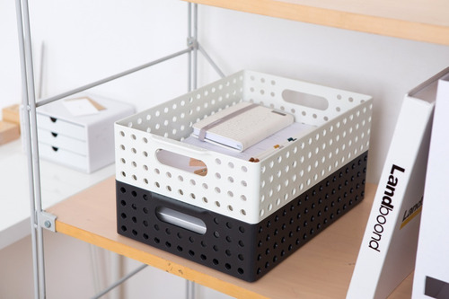 Imagen 3 de 7 de Contenedor Myroom Basket S&s 270901 Marfil Size 2