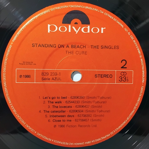 Lp - The Cure - Standing On A Beach - The Singles 1986 - Lp (Usado)