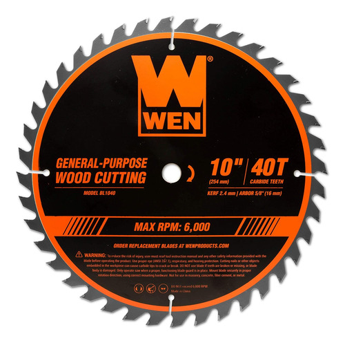 Wen Bl1040 Professional Con Punta De Carburo De 10 Pulgadas