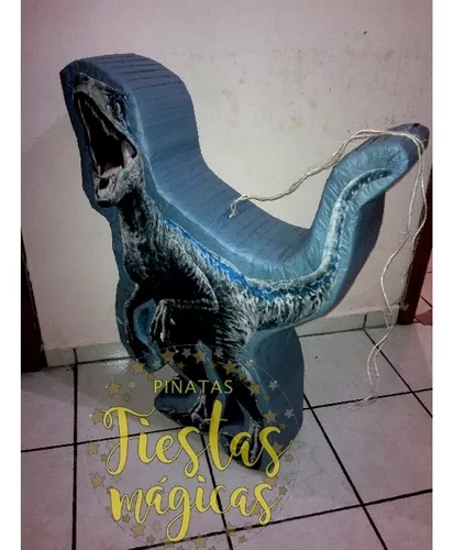 Piñata Jurassic World VELOCIRAPTOR AZUL Para Fiesta De Cumpleaños 