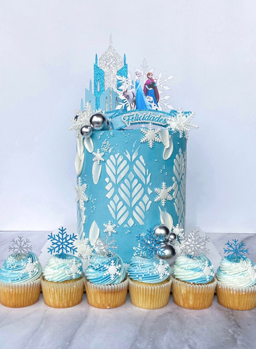 Paquete Letreros Para Pastel, Frozen, Caketopper, Cumpleaños