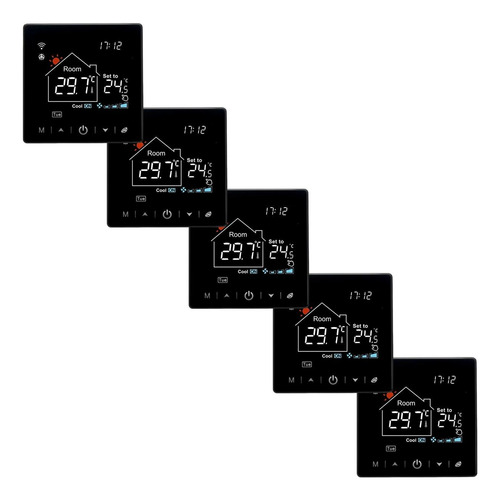 Paneles Táctil Lcd Con Wifi, Mxtyb-005, 5 Pzas, Lcd, Negro,