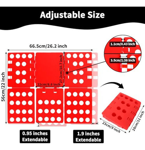 Tablero Plegable Para Camisetas Rojas, Tabla Para Doblar Rop