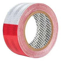 Comprar Cinta Reflectiva Para Camiones Blanca\u002Froja 5cmx9mts Truper Color Bicolor Bicolor