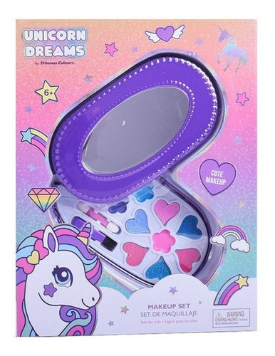 Maquillaje Infantil Make Up Unicornio Espejo Desplegable 