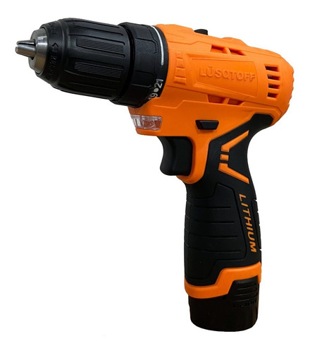 Imagen 2 de 9 de Taladro Atornillador Bateria 12v Lusqtoff + Kit Heramientas