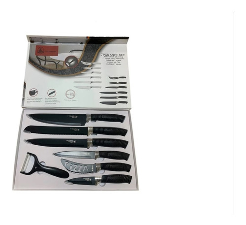 Imagen 2 de 6 de Set Cuchillos 7 Pcs Juegos Cuchillos Cuchillo Asado Cocina