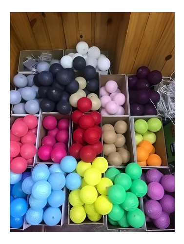 Guirnalda Cotton Ball Guía Luces Led Varios Colores Off%