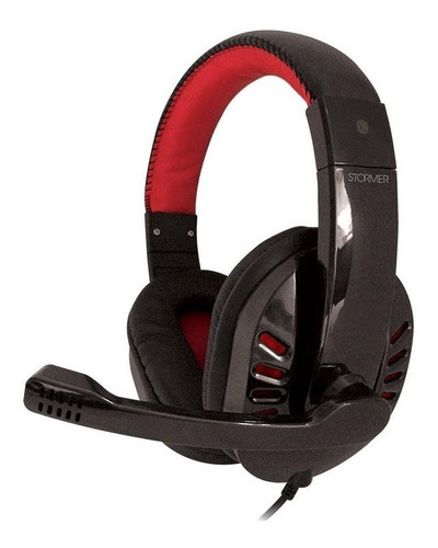 Auriculares Gamer Para Pc Y Consolas Sonido Alta Definicion Color Negro y Rojo
