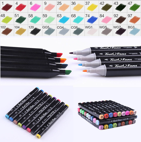 Rotulador Touch Five, 30 Colores, Color Negro Para Estudiant