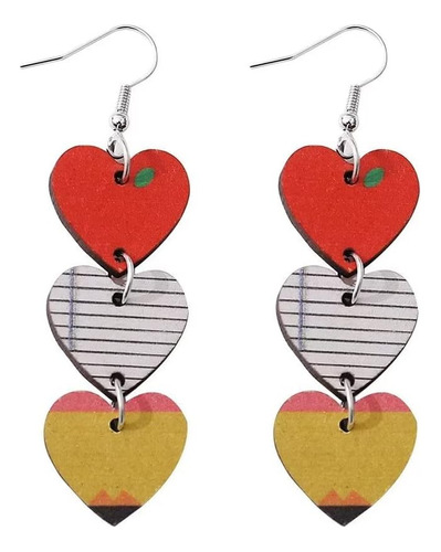 Azusa Sun Pendientes De Cuerda De Madera Con Amor Para Estud