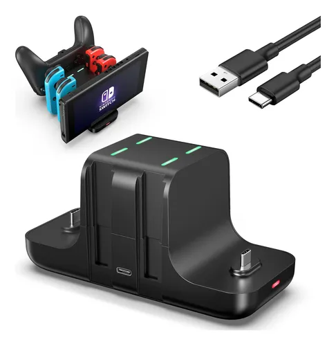 Pack Cargador Dock 6 En 1 Para Nintendo Switch & Oled