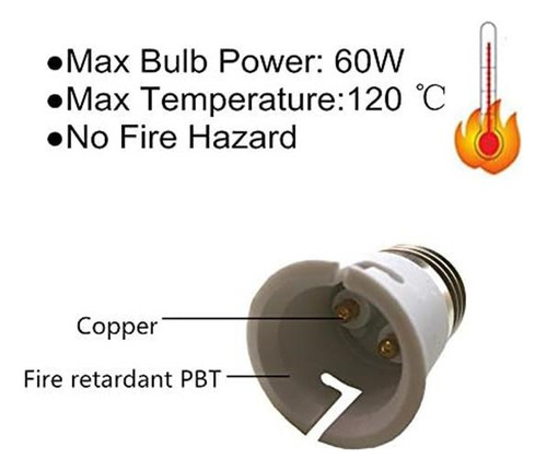Convertidor De Adaptador B22 Dzydzr 10 Pcs E27 A B22-socador