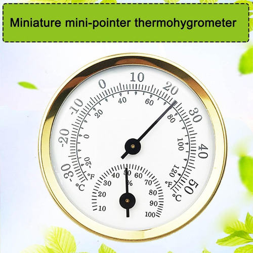Mini Termómetro De Aleación 2 En 1 Higrómetro Analógico