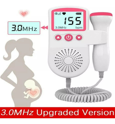 Doppler Fetal Monitor Para Bebe Escuchar Latidos Bebe Rosa