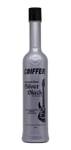Shampoo Silver Black Coiffer 300ml Grisalhos E Brancos
