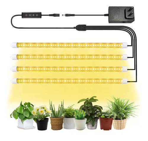 Paquete De Tiras De Lámpara Growth Lamp, 4 Plantas Led, Para