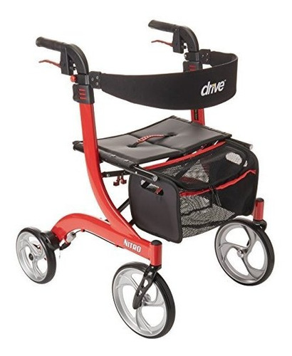 Nitro Euro Style Rojo Rollator Walker, Rojo