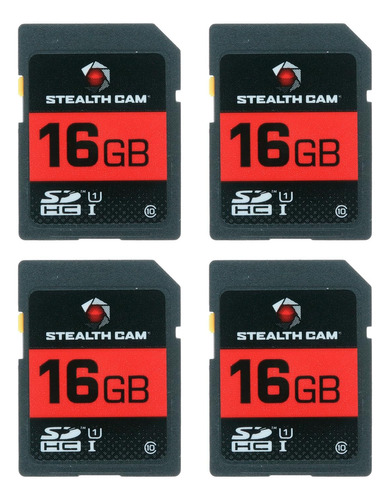 Stealth Cam Tarjeta Sd De 16 Gb Stc-16gb4pk (paquete De 4)