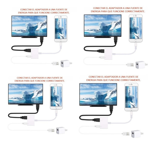 Imagen 6 de 8 de Adaptador Lightning iPhone iPad iPod Ios Digital 1080 Hdmi