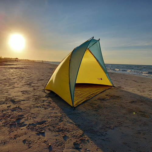 Carpa Playa Toldo Camping Portatil Casa Campaña Acampar Azul