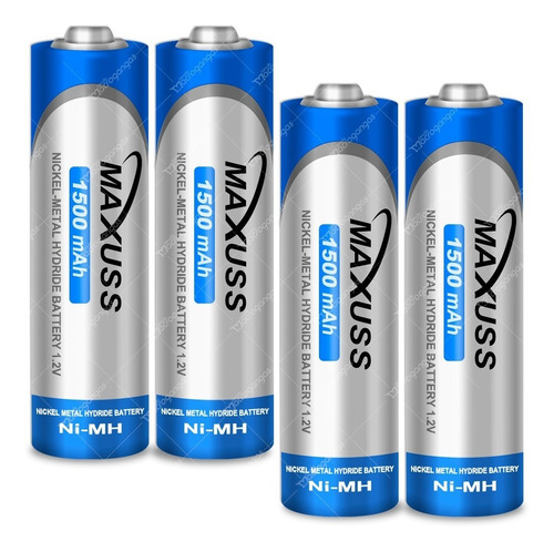 Imagen 1 de 4 de Pilas Baterias Recargables Aa 1.2v 1500mah Blíster X4