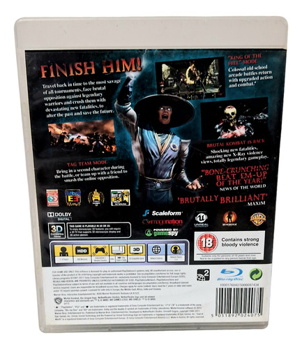 Jogo Mortal Kombat - Exclusive Features Edition - Ps3 (Usado)