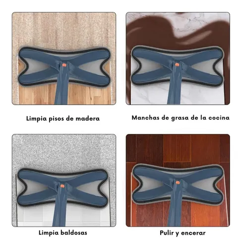 Mopa Trapeador Tipo X Con Escurridor 6 Repuesto Multiusos