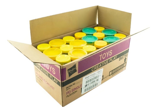 Play Doh Caja Con 36 Botes De Plastilina De Colores 112 Gr