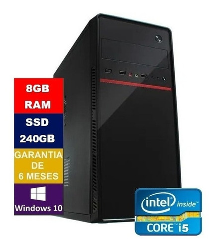 Pc Computador Cpu Intel Core I5 + 1 Tb, 8gb Ram 100/1000