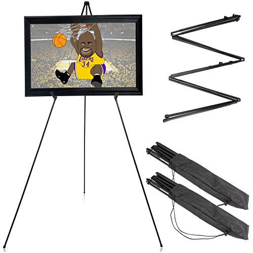 Easel Stand, Poster Board Easel, Portable And Adjustable 63'