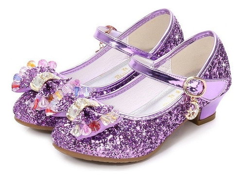 Zapatos Princesa Lentejuelas Niñas Zapatos Rol Danza 26-38