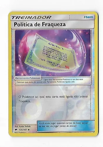 Pokemon Política De Fraqueza Reverse Foil Sol E Lua Sombras