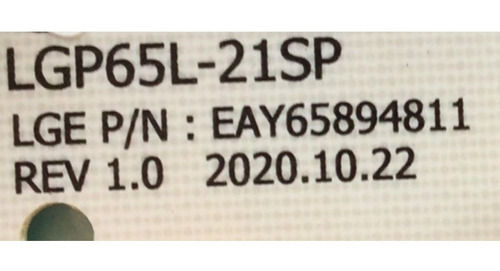 Fuente LG Eay65894811 Lgp65l-21sp Modelo 65nano90upa.busflkr (Usado)