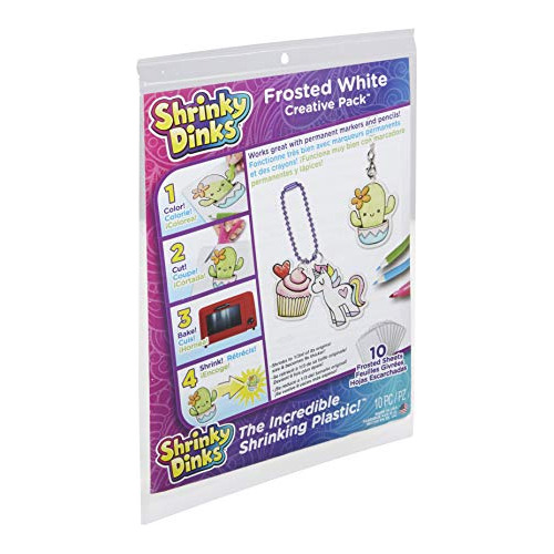 Paquete Creativo Shrinky Dinks, 10 Hojas De Arte Blanco Esme