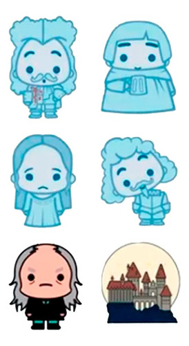 Stickers Vinílicos Harry Potter Fantasmas Chibis Oficial