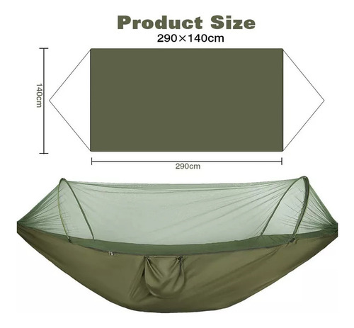 Hamaca Plegable Portátil Para Acampar Al Aire Libre Con M