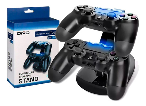 Cargador Base Carga Dual Para Controles Ps4 Pro Slim Soporte