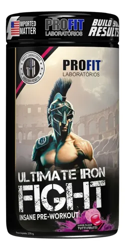 Ultimate Iron Fight Pré-treino Insano Para Energia E Foco Sabor Tutti Frutti Profit Labs