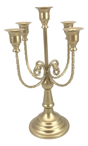 Portavelas Moderno Candelabro De Boda Sala Oro Oro Pequeña