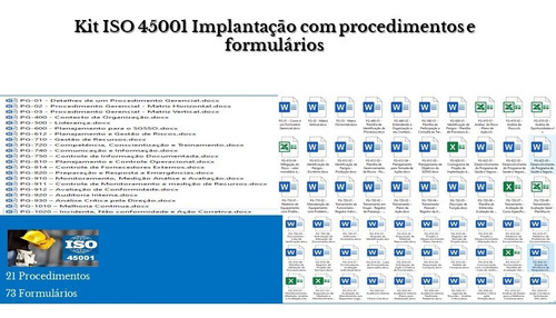 Kit Iso 45001 - Implantação - Procedimentos E Formulários