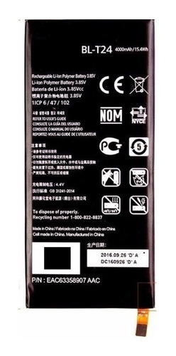 Bateria Pila LG X Power K220 Bl-t24 Blt24 4100 Mah Nueva !!