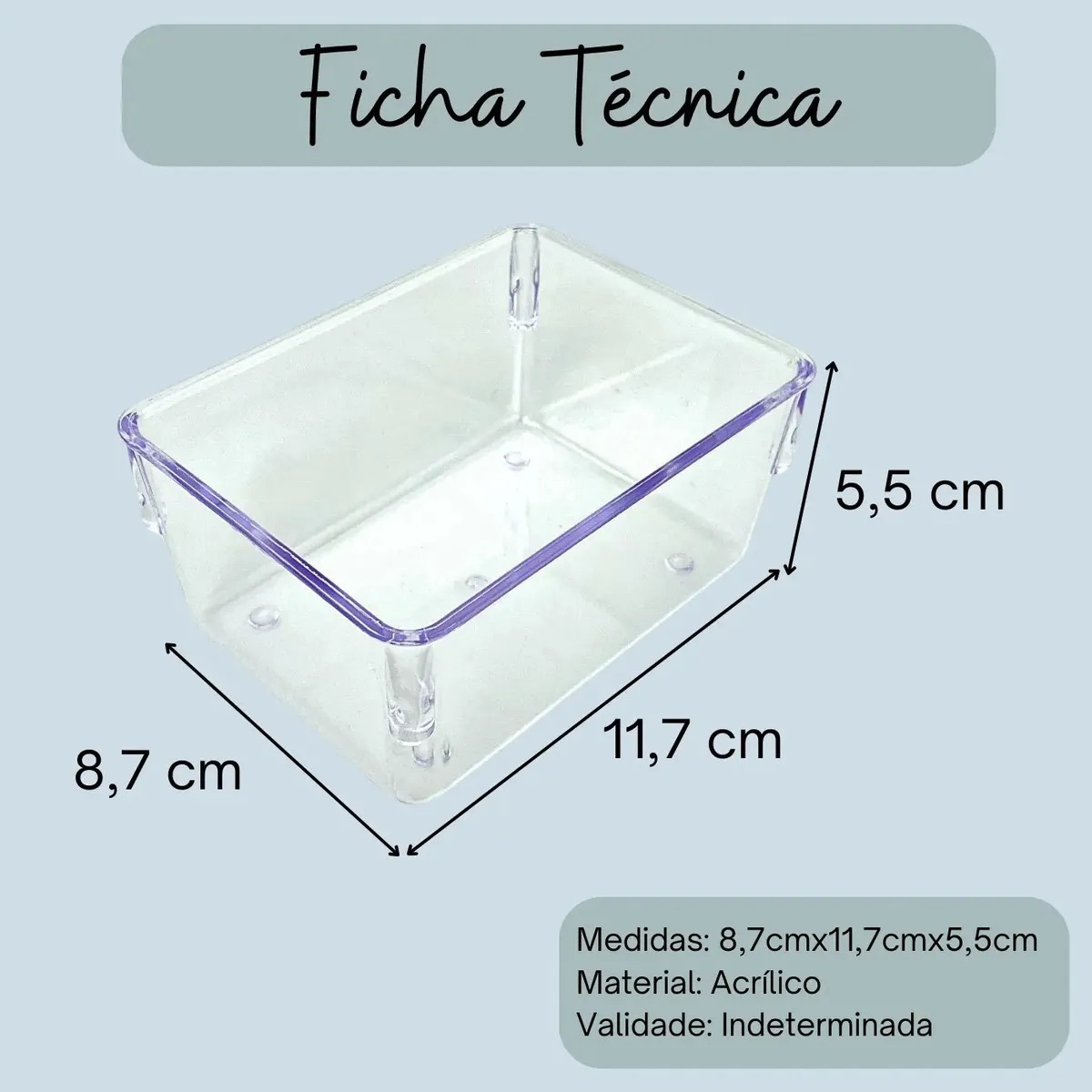 Plastutti Kit 7 Organizador Acrílico Gaveta Modular Multiuso — miniatura 5