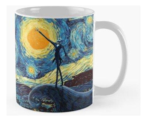 Taza Jack Scary Noche Pinturas Abstractas Calidad Premium