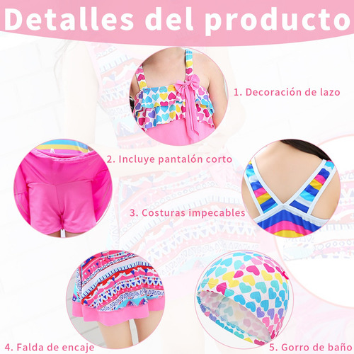 Ropa De Playa ,traje De Baño Completo Eslinga Para Niñas Azul-1282 M