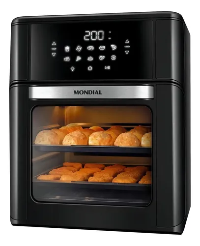 Fritadeira air fryer Oven Mondial AFON-12L-FB 2 em 1 12l 2000w cor preta