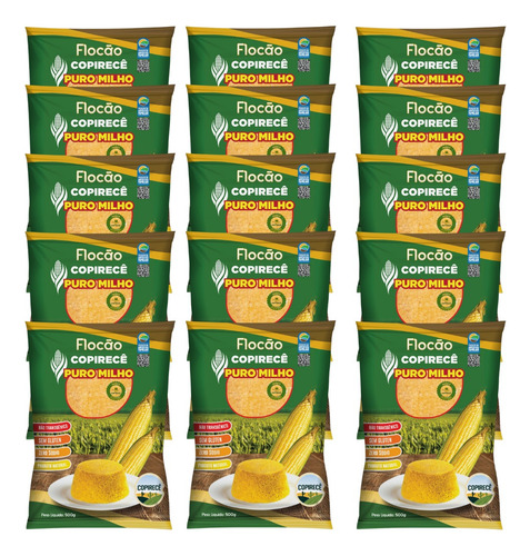 Flocão De Milho Para Cuscuz Não Transgênico (kit 15 X 500g)