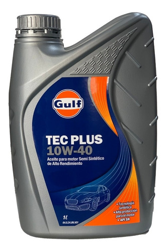Aceite Gulf Tec Plus 10w40 X 1lt - Semisintetico