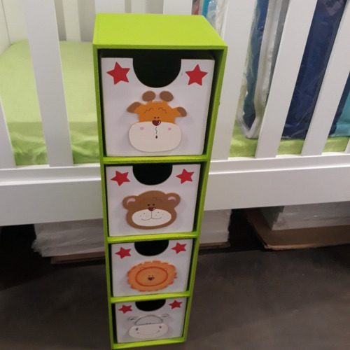 Cajoneras Organizador Infantil De 4 Cajones Mueble Juguetero