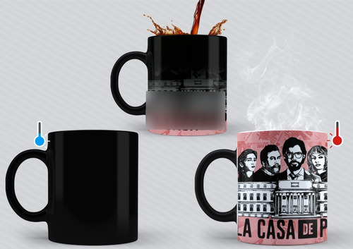 Casa De Papel Taza Magica Personalizada Mod 13